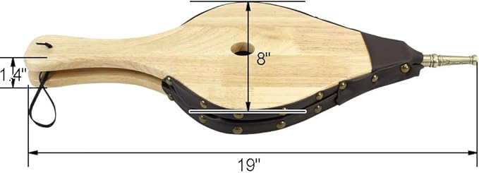 INNO STAGE Air Blower 19x8 Cast Nozzle Bellows for Fireplace Tools Wood Stove Indoor Outdoor Cooking Camping BBQ Fire Pit Place Accessories