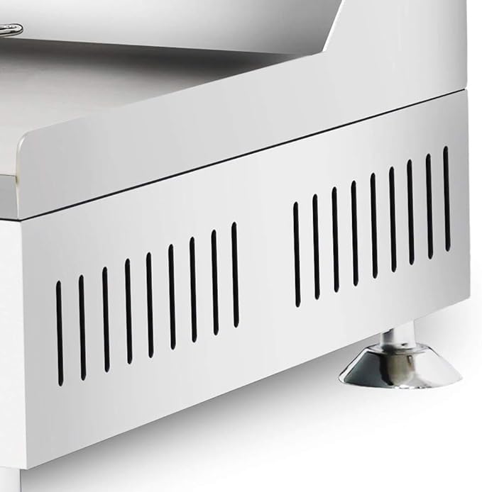 ALDKitchen Flat Top Griddle | Teppanyaki Grill with Dual Thermostat | No plug | 110V (24.25’ x 17.59’)