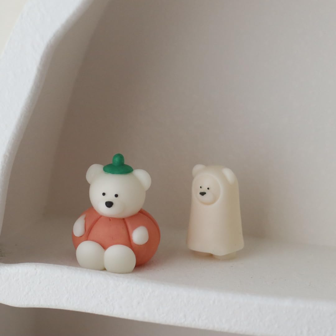 Halloween Pumpkin Cartoon Bear Silicone Candle Mold 3D Cute Resin Gypsum Ice Cube Baking Mold Bedroom Decor Birthday Party Gifts Wedding Souvenirs