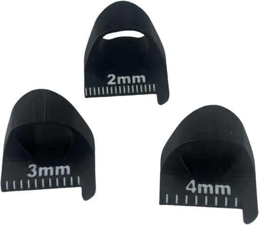 Sewing Finger Ruler for Even Stitches, Magnetic Seam Guide Sewing Kit Supplies Non-Slip Template Mini Measuring Gauge 4mm 3mm 2mm, Quilting Templates Precision Sewing DIY Handmade Sewing Tool (Black)