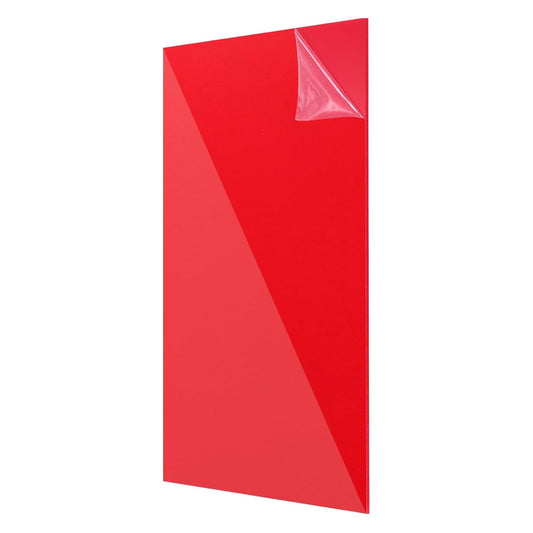 uxcell Acrylic Sheets 12x8 Inch Acrylic Panel 1/8 Inch-3mm Plastic Board for Picture Frames Sign Holders DIY Display Projects Craft, Clear Red