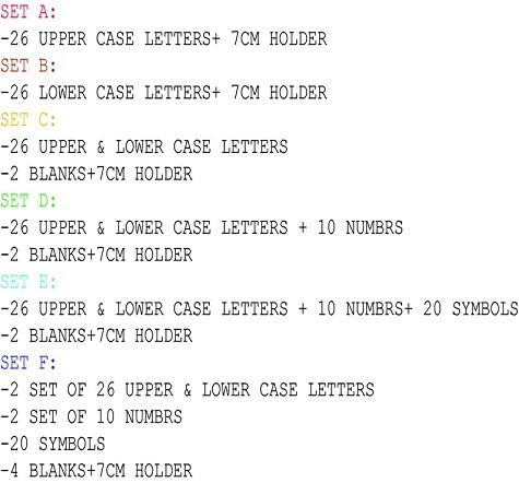 26 Interchangeable Alphabet & Number Mold Set with T-Slot Holder | Custom Brass Engraving Tools for Leather, Wood, Hot Foil Machines | DIY Symbol Dies, Stamping Imprint Templates (Set C)