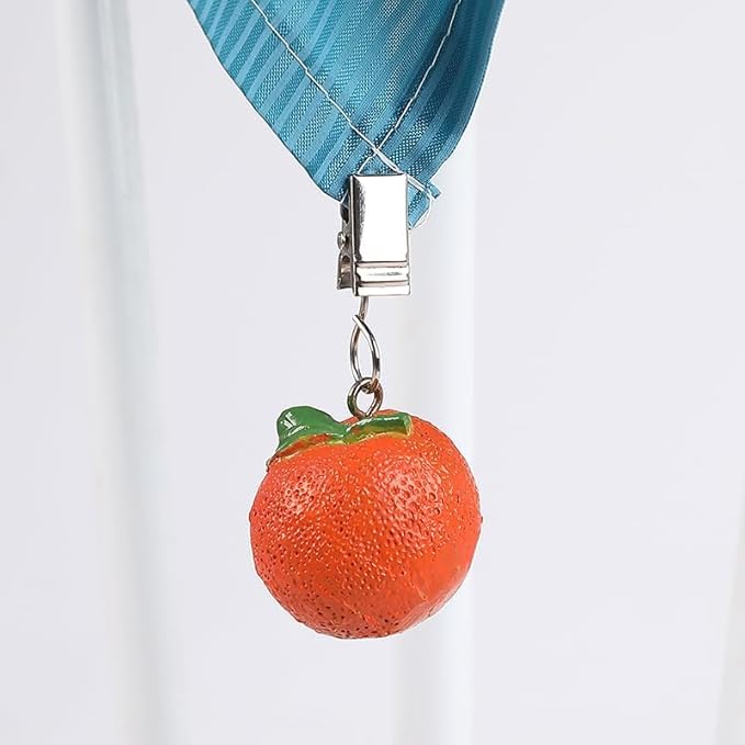 TwoFish Home Set of 4 Orange Fruits Resin Tablecloth Weights Clips Orange Fruits Handicraft Tablecloth Clips Pack of 4