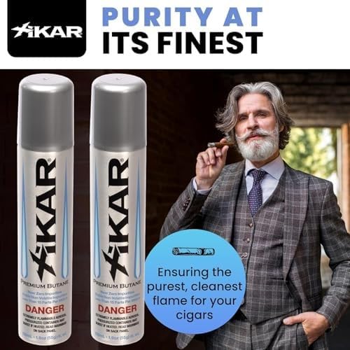 Xikar PUROFINE Premium Butane Fuel Refill with 0 Impurities 1.9oz 2 Pack (100ml) - Premium Quality Fuel for Jet Flame Lighters and Torches - High Altitude Formula