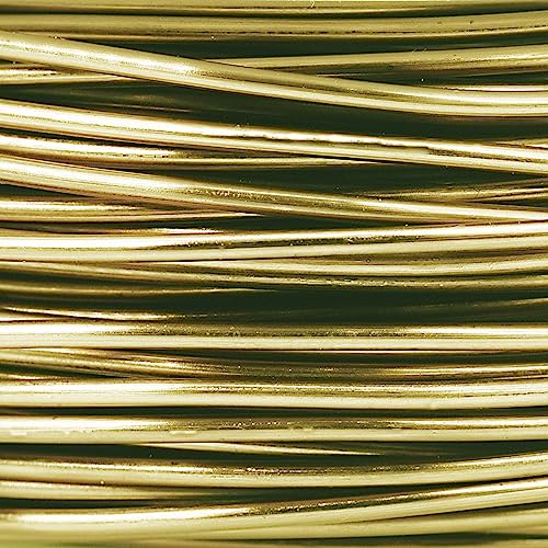 The Beadsmith Wire Elements Craft Wire – Tarnish Resistant, Soft Temper, Round, Champagne Gold Color – 0.64mm, 22 Gauge, 8 Yard Spool – Jewelry Making, Wire Wrapping, Floral, & Other DIY Crafts