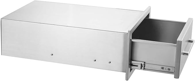 Outdoor Kitchen Drawers,Stainless Steel BBQ Drawer, 14" W x 8.5" H x 23" D Flush Mount Single Access Drawer for Outdoor Kitchen,BBQ Island