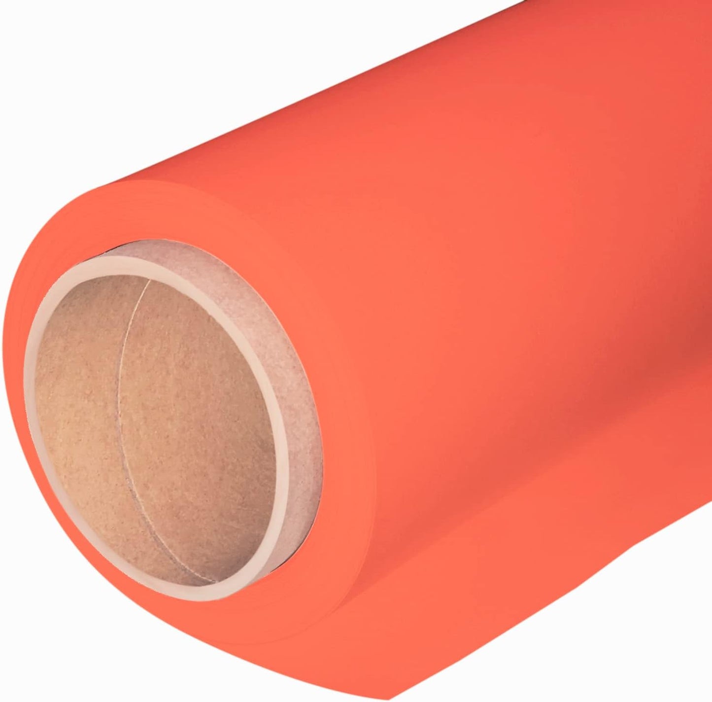 Seamless Photography Background Paper Roll, Orange Photo Paper Backdrop for Photography, Video and Streaming (53''x16 'Bright Orange)