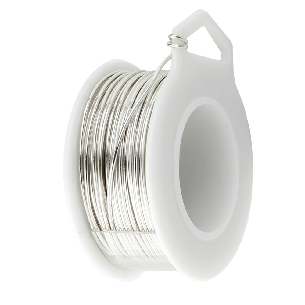 UTILE 18 20 22 24 Gauge 90 ft 99.9% Pure Soft Copper Wire for Electroculture Gardening, Jewelry Making, Crafting Wire Bendable, Plant Wire (Silver 22)