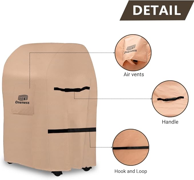 Oneness 32 inch Waterproof Weather Resistant BBQ Gas Grill Cover for Weber Spirit Char-Broil Performance,No Fading Within 2 Years