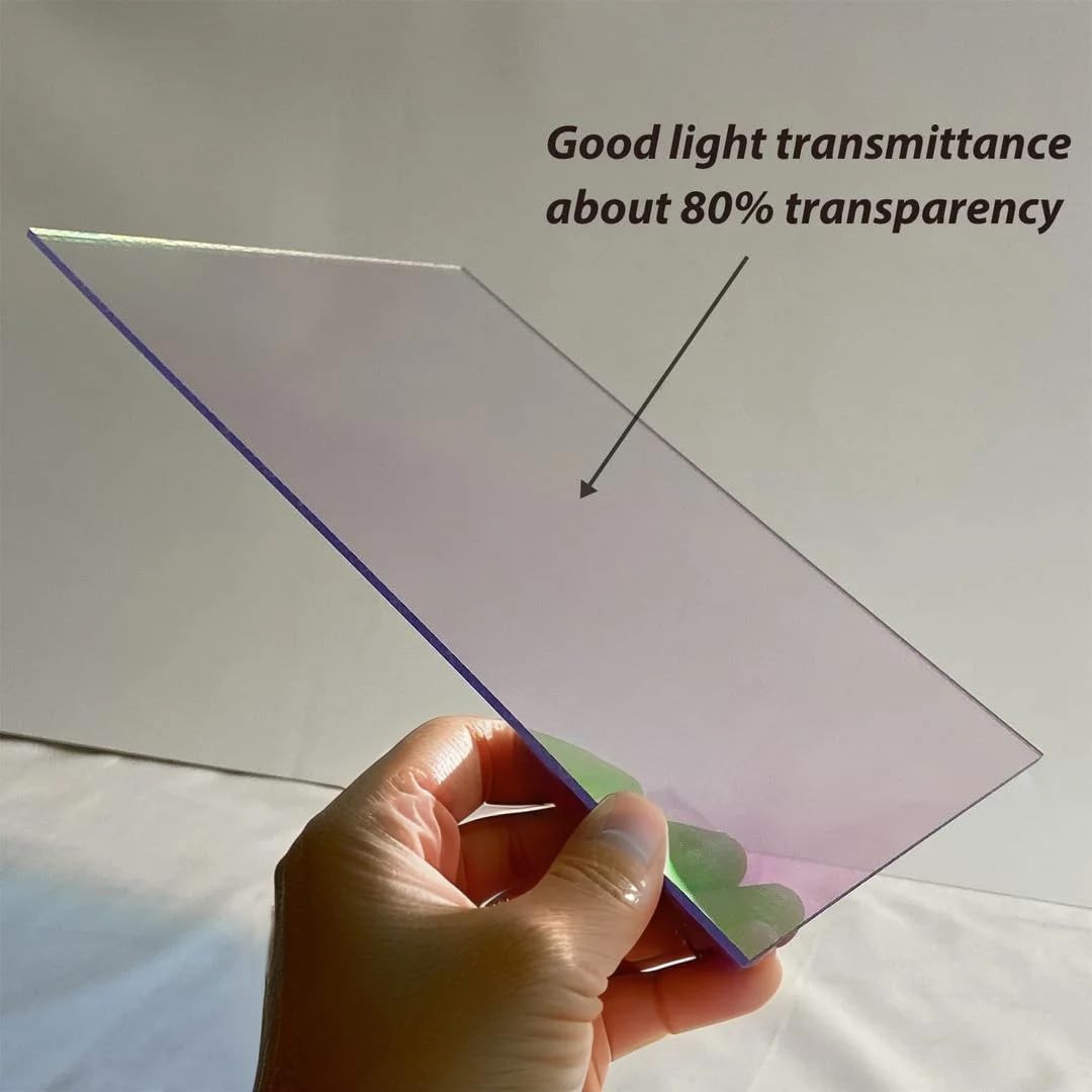 2 Pcs Clear Color Acrylic Sheets for Laser Cutting Thick 3mm 8x12x1/8In Color Clear Acrylic Sheet with Protective Paper for Handcrafts Signs