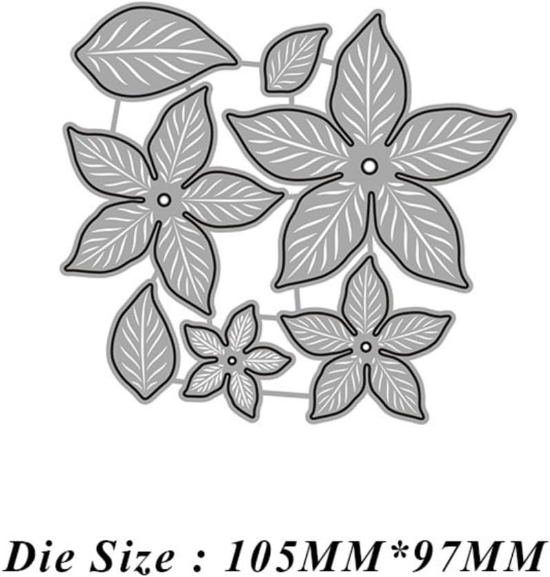 Cutting Dies Metal Stencils Scrapbooking Tools DIY Embossing Template for Paper Card Making Album Arts Crafts Supplies (Flower Set C-10.5x9.7cm)