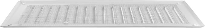Square Ventilation Grille / 3" x 10" Inch Inside Measurement/White Metal Air Vent Louver - Inside/Outside use / 5" x 11.5" Inch Outer Measurement