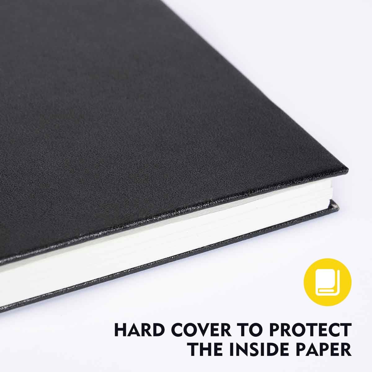 CONDA 9"x12" Double-Sided Hardbound Sketchbook, 60 Sheets, Heavyweight Hardcover Sketchbook, Spiral Sketch Pad, Durable Acid Free Drawing Paper for Drawing Painting