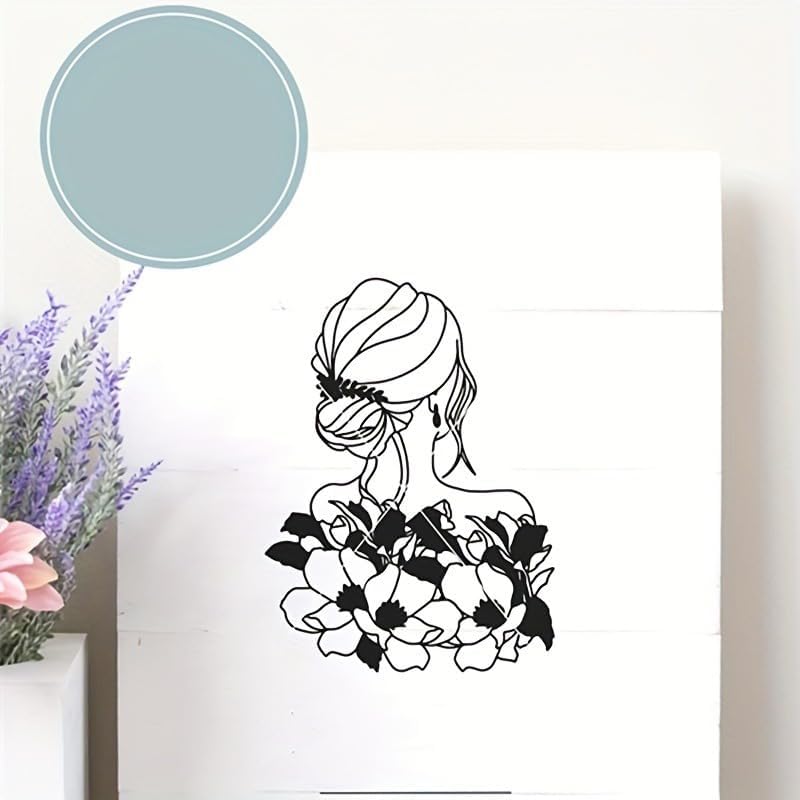 Lapoo Festivals Metal Cutting Die for Scrapbooking - Durable, Cut Stencils for DIY Scrapbook Photo Album Decorative Paper Card, Card Making Supplies, Embossing (Flower Lady Back 2.8 x 2 in)