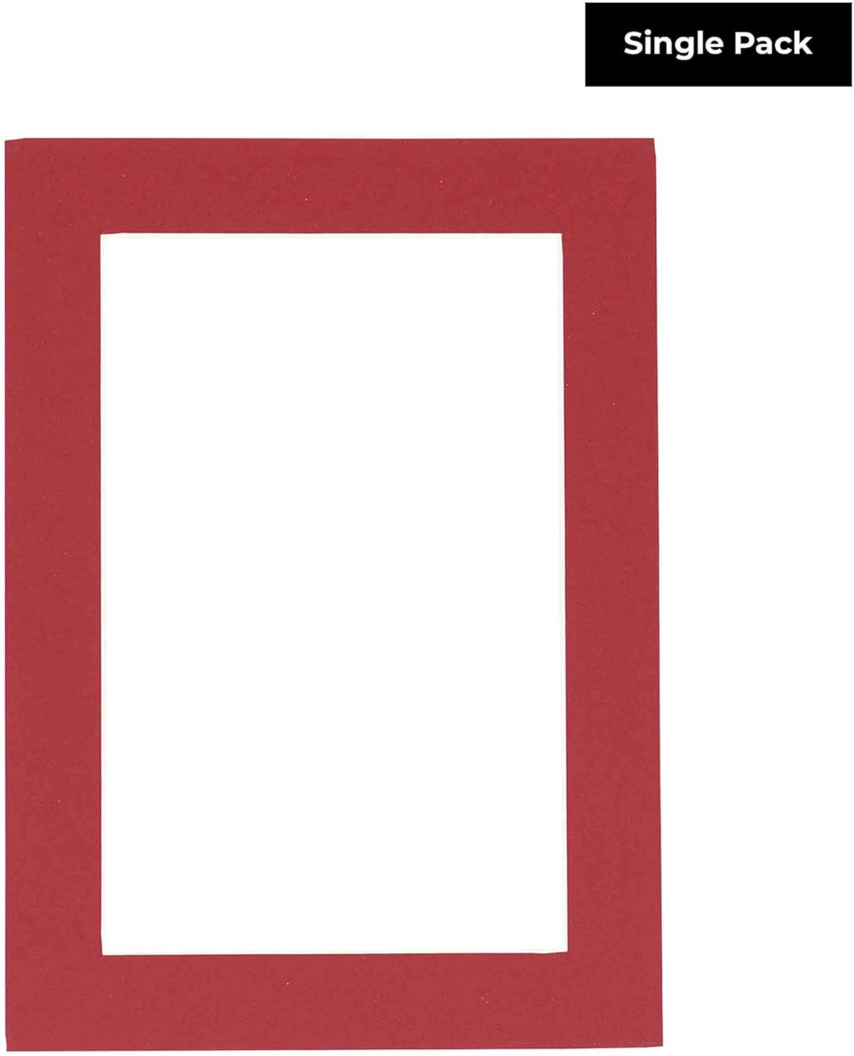 5x7 Mat for 8.5x11 Frame - Precut Mat Board Acid-Free Deep Red 5x7 Photo Matte Made to Fit a 8.5x11 Picture Frame, Premium Matboard for Family Photos, Show Kits, Art, Picture Framing, Pack of 1 Mat