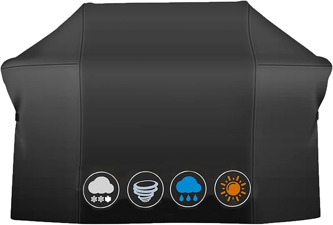 75 Inch Grill Cover, Heavy Duty Waterproof for Barbecue Gas Grill, Fits Grills of Weber Summit 600, Char-Broil Nexgrill Brinkmann and More, Windproof BBQ Cover