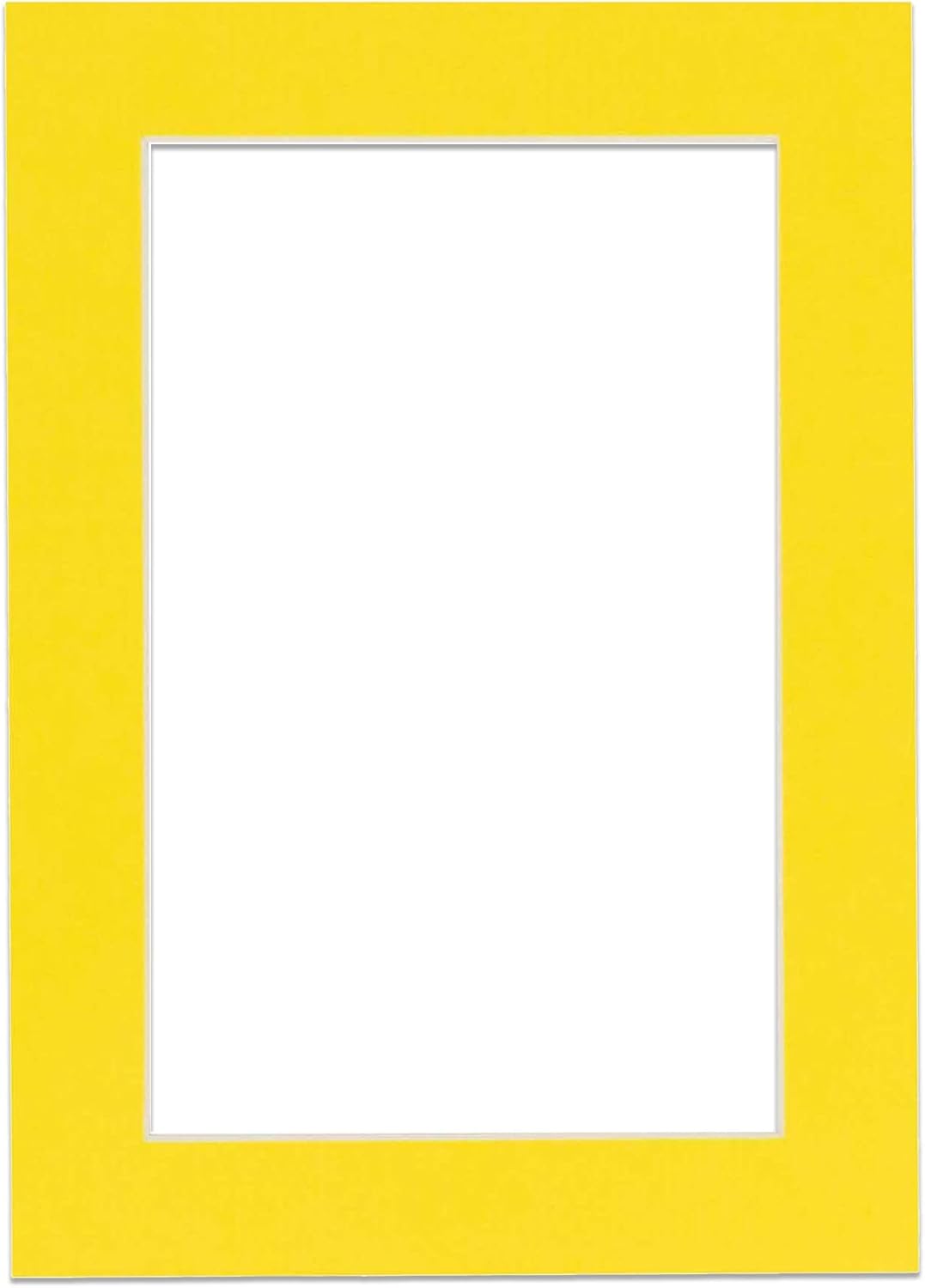 5x7 Mat for 8.5x11 Frame - Precut Mat Board Acid-Free Yellow 5x7 Photo Matte Made to Fit a 8.5x11 Picture Frame, Premium Matboard for Family Photos, Show Kits, Art, Picture Framing, Pack of 1 Mat