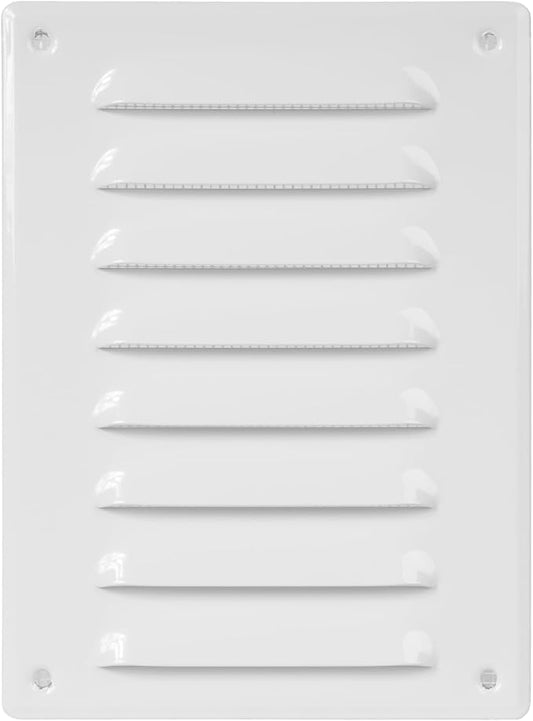Repa Market 5.5" x 7.5" Inch White Steel Air Vent Cover with Screen Mesh – Scratch-Resistant Powder-Coated Grille – for Ceiling or Wall – HVAC Return or Supply Vent – Indoor Outdoor Use