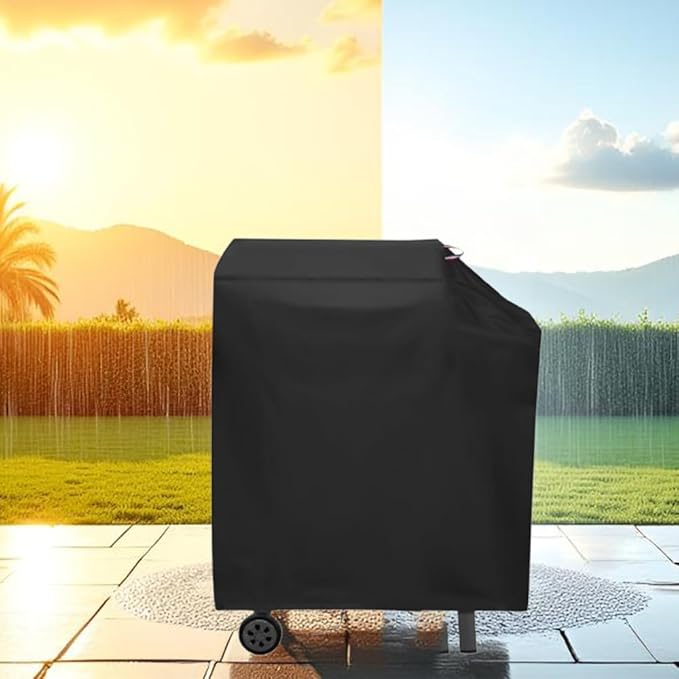 Charcoal Grills Cover for Feasto BBQ Charcoal Grill, Waterproof Outdoor Grill Cover BBQ Grill Cover Barbeque Grill Cover (Cover Only) - 46" L×26" W×43" H, Black