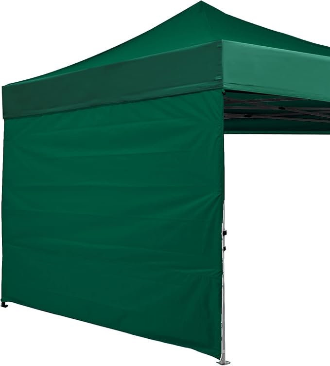ABCCANOPY Instant Canopy SunWall 10x10 FT, 1 Pack Sidewall Only, No Frame or Top, Forest Green