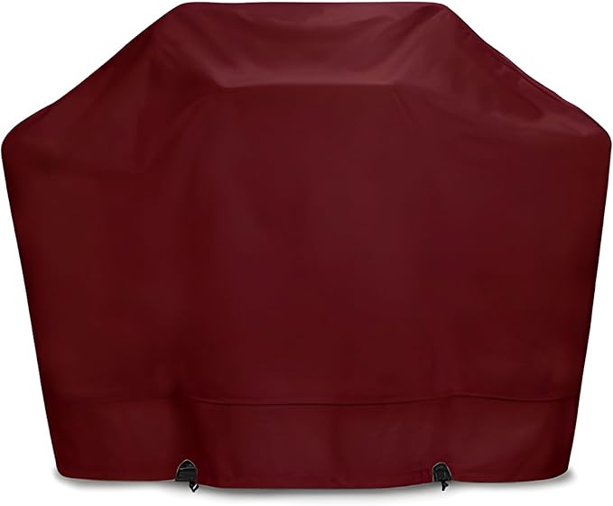 Eevelle Meridian Patio BBQ Grill Cover for Outdoor Grill - Marine Grade Fabric - Durable - Waterproof Covers - All-Weather Protection Barbeque Gas Grill Cover – (48" H x 70" W x 24" D, Burgundy)