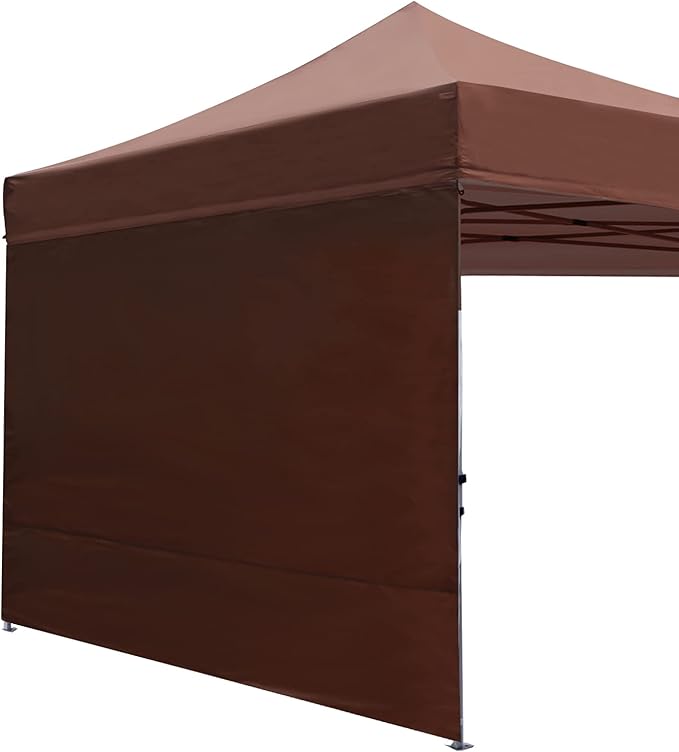 ABCCANOPY Instant Canopy SunWall 10x10 FT, 1 Pack Sidewall Only, No Frame or Top, Brown