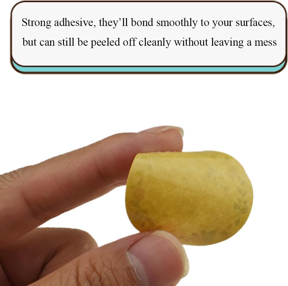 HAHIYO 1.5In 500P Round Natural Brown Kraft Stickers with Vintage Flower Design - 4 Unique Styles Blank Kraft Labels Roll to Write On Durable Dot Stickers for Jar Canning Price Tags Store Organizing