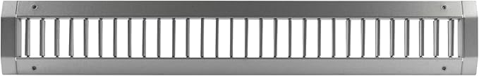 Repa Market 25" x 3" Inch Air Grille for Round Spiral Ducts - Adjustable Single Louvre Blade - Galvanized Ventilation Cover - Side Fit Round Surface Canal Ducting from 7" to 15.75" Inches
