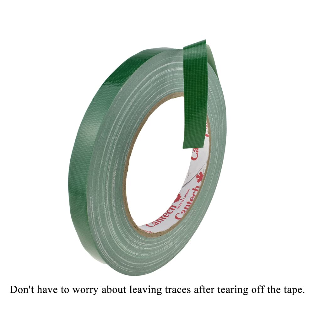 HAHIYO Green 0.5Inch Wide (200Feet/66Yard Total) 2Rolls Floral Tape Waterproof Florist Tape Flower Wrap Adhesive Waterproof Decorative Tape for Bouquet Stem Wrapping Flower Arranging and Floral Craft