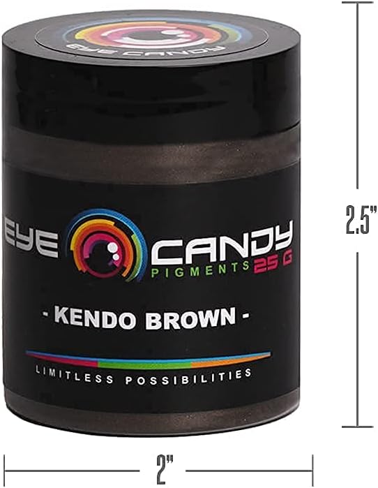Eye Candy Pigments Premium Brown Mica Powder - Kendo Brown (25gr) - for Epoxy, Resin, Soap, Paint, Woodworking, Acrylic Pouring, Bath Bombs, Fishing Lures - DIY Arts and Crafts Additive
