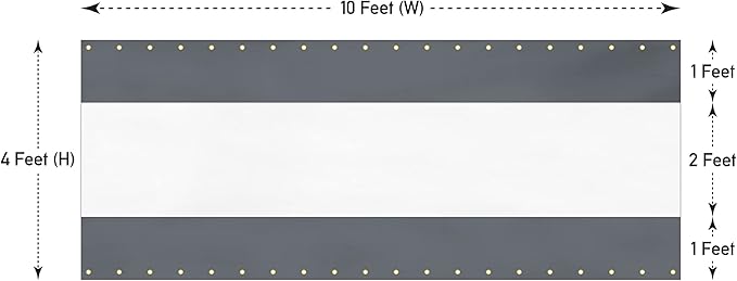 Covers & all Outdoor Clear Panel Curtain, 12 oz Vinyl Outdor Curtains for Patio, Waterproof & Weather Resistant Tarp with Brass Grommets for Pergola, Porch, Gazebos, Balcony (4’ H x 10’ W Feet, Gray)