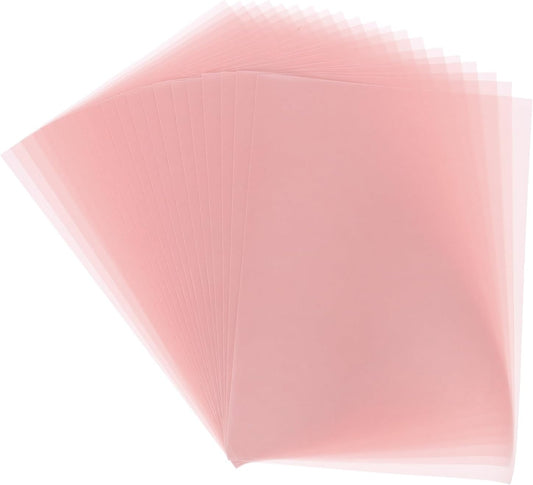 MECCANIXITY Colored Vellum Paper, 40 Sheet Light Pink Transparency 11.7 x 8.2 Printable Vellum Paper, Translucent Vellum Sheets for Printing Wedding Invitations, Ink Jet Laser Printer