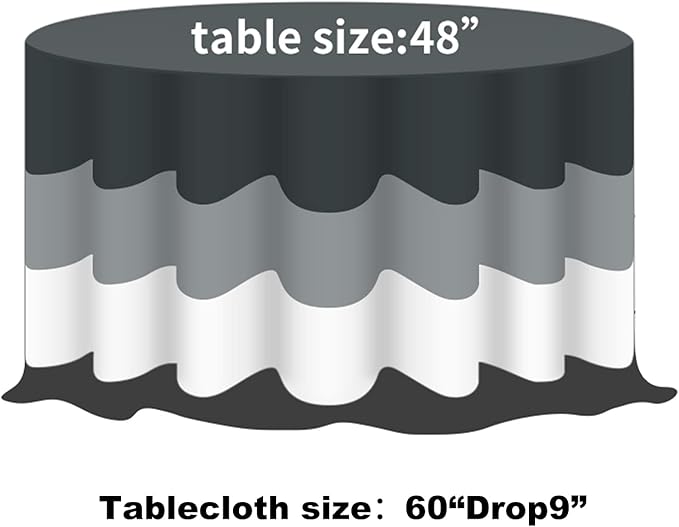 2 Pack Waterproof Polyester Fabic Round Checkered Tablecloth，60 Outdoor Table Cloth，Oil Stain Prevention Table Cloth for Pinics and Parties（Yellow and White）
