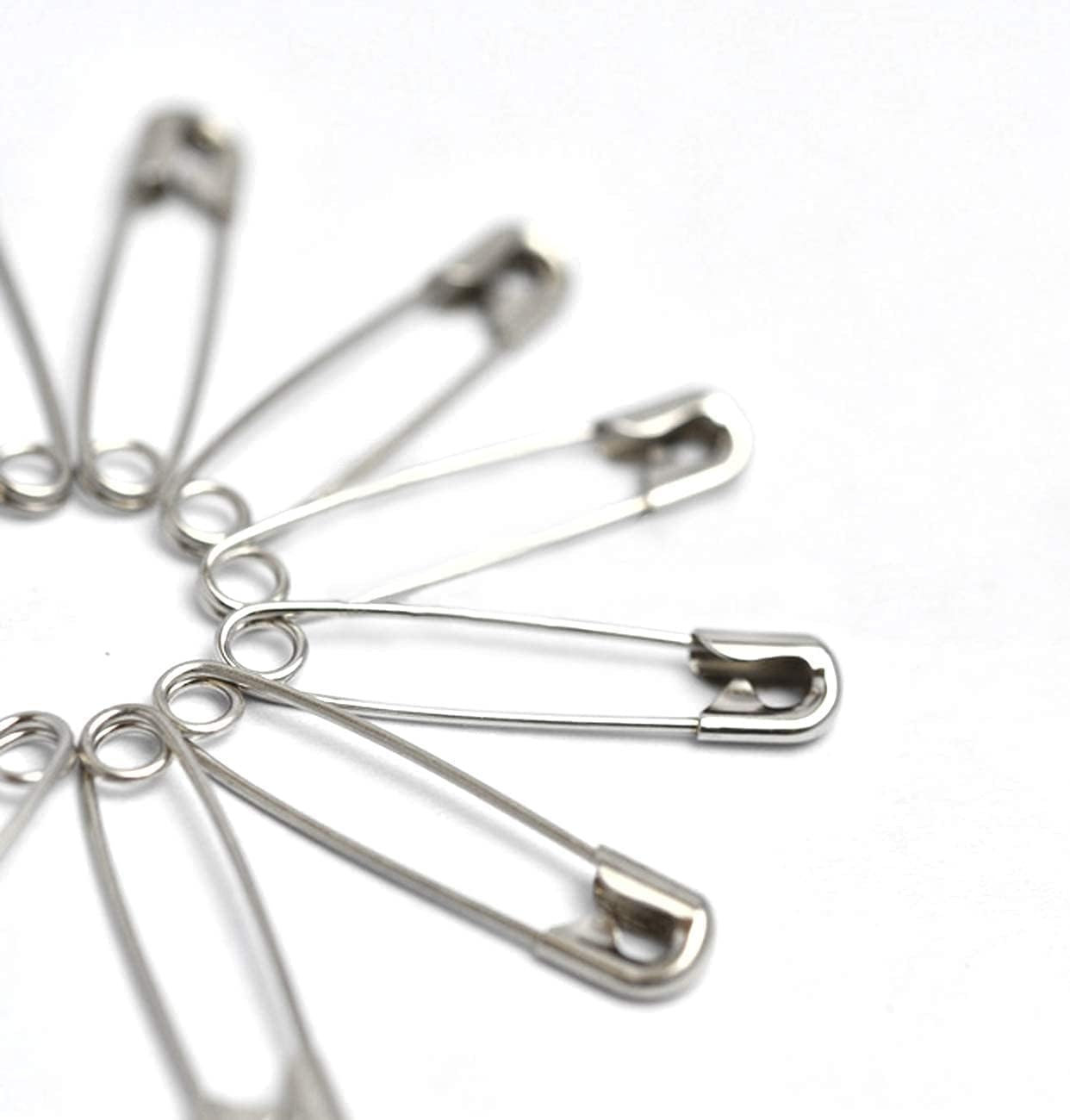 1000 Pack 1.5Inch/38mm Safety Pins - Small Safety Pins with a Convenient Box for Clothes & Home Office