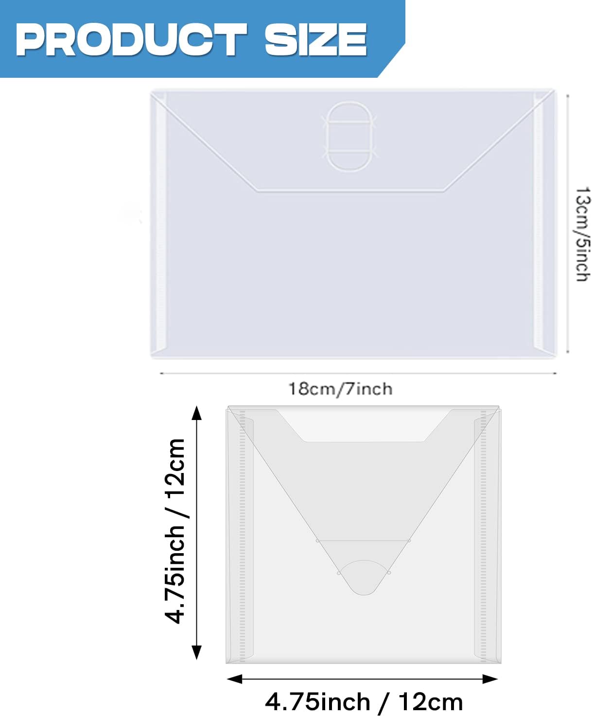 20 Pcs Stamp & Die Storage Pockets Resealable Clear Plastic Seal Bags Storage Case for Cutting Dies Stencil Album Stamp Crafts for DIY Scrapbooking Paper Card Craft Cutting Dies Storage