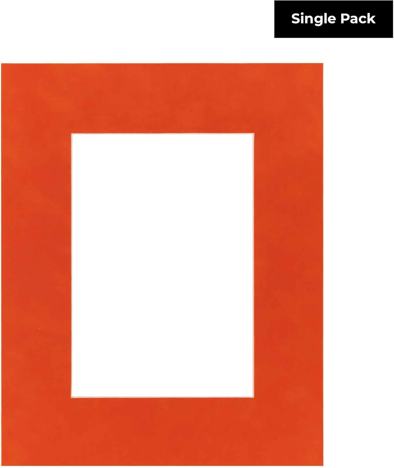 11x14 Mat Bevel Cut for 8.5x11 Photos - Acid Free Orange Suede Precut Matboard With Backing Board and Crystal Clear, Self Seal Mat Bag - For Pictures, Framing - 4-ply Thickness