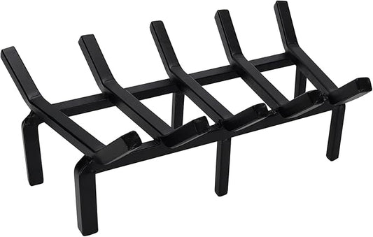 17 Inch Fireplace Grate Heavy Duty Solid Steel Fire Grate for Fire Pit Wood Log Rack Stove Firewood Holder for Indoor Hearth Outdoor Fire Pit Chimney Hearth Kindling Tool