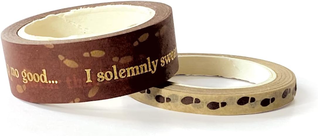 Paper House Productions Harry Potter Set of 2 Foil Accent Washi Tape Rolls for Scrapbooking and Crafts - Marauder's Map