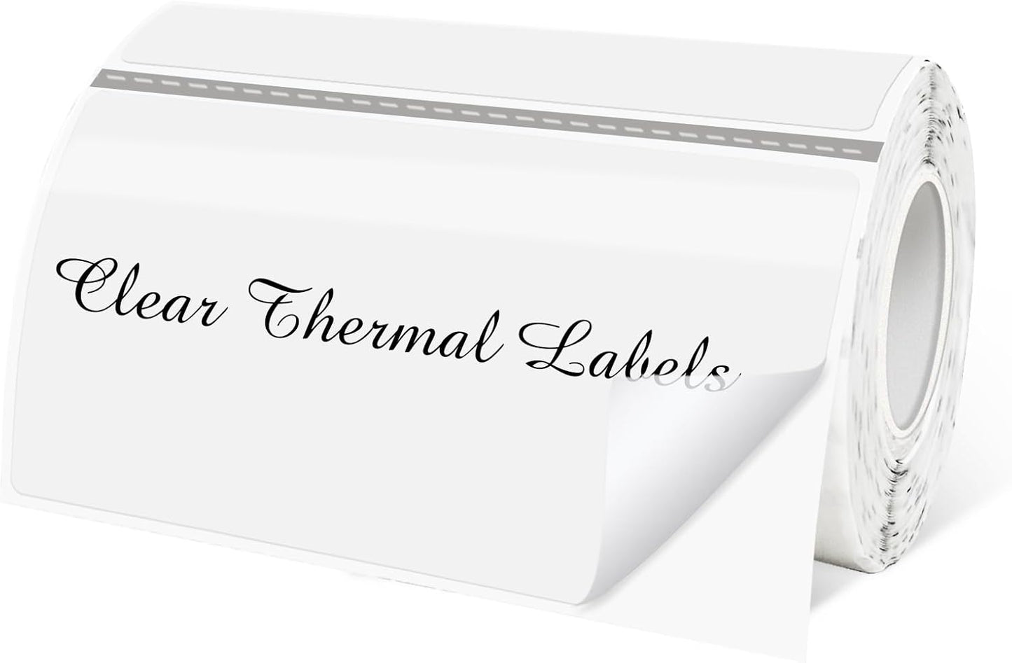 2" x 4" Transparent Thermal Label Stickers,Waterproof Thermal Printer Sticker Labels for Gift Wrapping, Self-Adhesive Name Price Tag DIY Custom Logo Design (250 pcs,Clear)