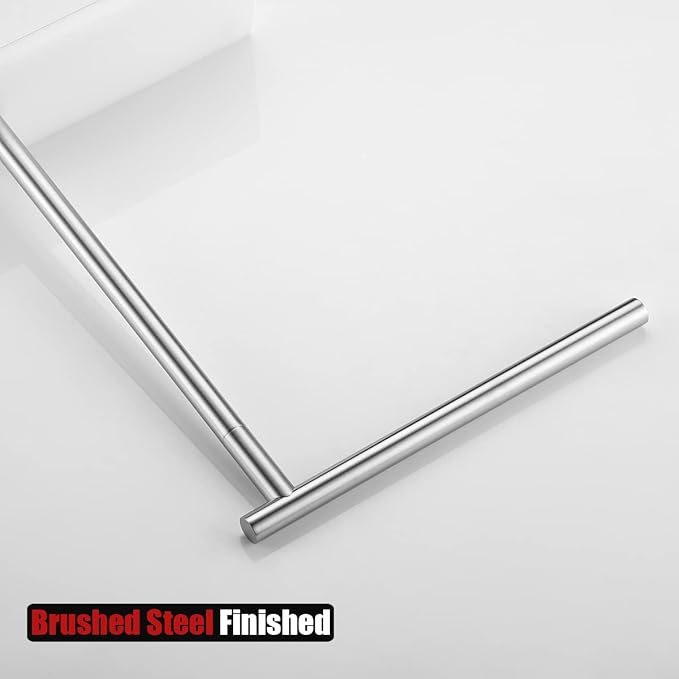 JQK Hand Towel Holder Stand Brushed, Modern Tree Rack Free Standing for Countertop with 12 Inch Bar, 304 Stainless Steel Thicken 0.8mm, HTT170-WN