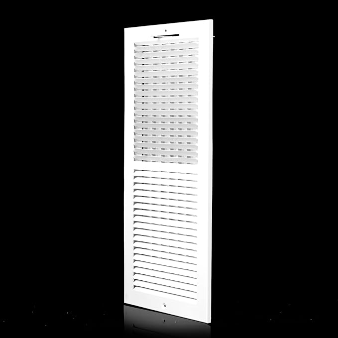 20x8 Vent Register [Duct Opening], Vent Covers for Home Ceiling, Two-Way Ventilation Register, Adjustable Solid Steel Wall Register Vent Cover (20"W x8"H [Duct Opening])