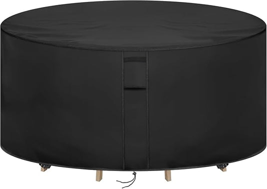 Round Patio Furniture Covers, Waterproof Round High Outdoor Table and Chair Set Cover, Tall Outdoor Furniture Covers for Winter, Rainproof Fadeproof- 72"Dia×36"H