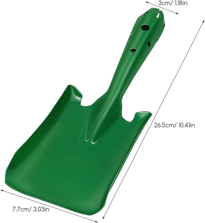 BESPORTBLE Ash Scoop for Fireplace, Fire Pit & Wood Stove – Small Iron Coal Hand Shovel, Compact Metal Cleaning Tool, Green