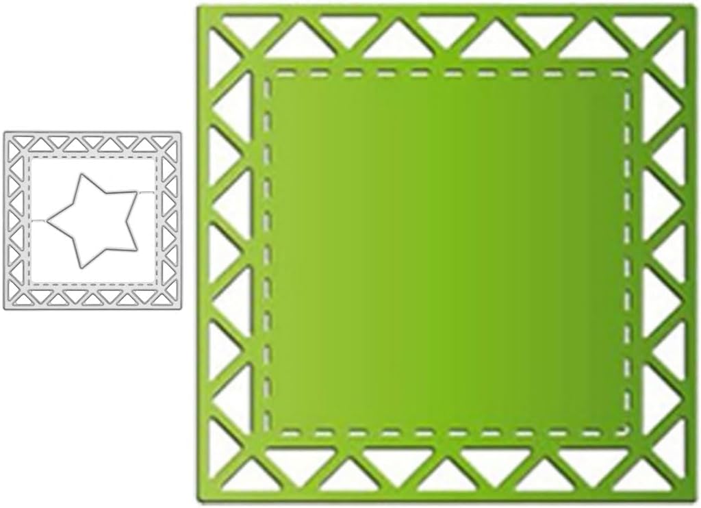 Cutting Dies Metal Stencils Scrapbooking Tools DIY Embossing Template for Paper Card Making Album Arts Crafts Supplies (Star Frame-6.9x6.9cm)