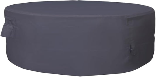 Round Patio Furniture Cover, Heavy Duty and Waterproof for Outdoor Furniture covers, Round outdoor table cover, Patio table cover 96"DIA x 31"H Black