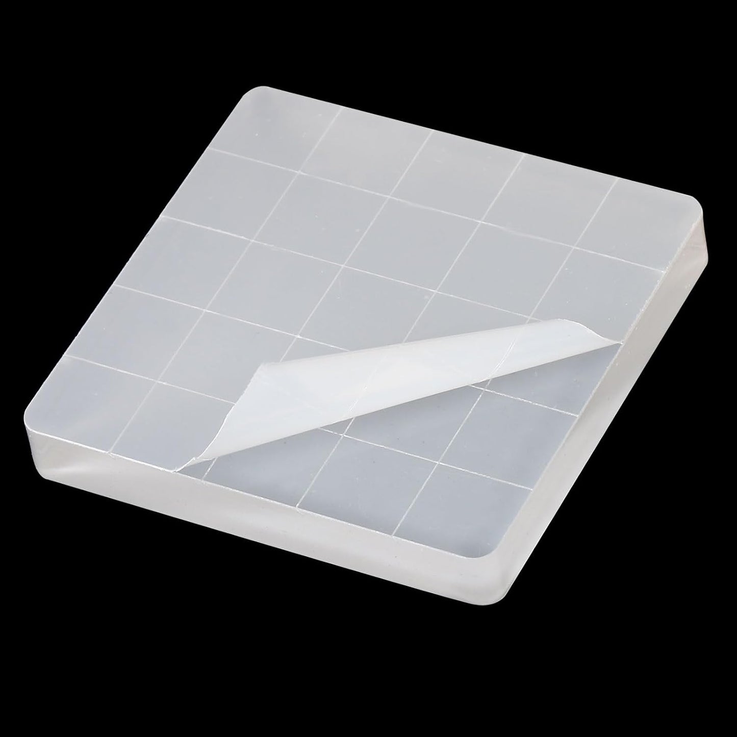 PATIKIL 2" x 2" Acrylic Stamp Block, Clear Stamping Block with Grid Lines Decorative Mounting Blocks Square for Scrapbooking DIY Crafts Card Making