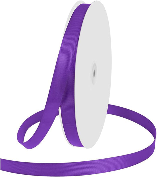 5/8" X 100 Yards Purple Grosgrain Ribbon, Premium Grosgrain Ribbon for Sewing, Gift Wrapping, Bow Making, Wedding Decor, Wrapping and More (Purple)