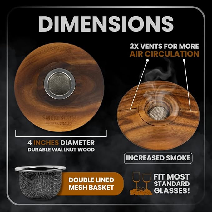 Smokeshow Cocktail Smoker Bundle with Kitchen Torch, One Flavor of Wood Chips Apple (No Butane Included)