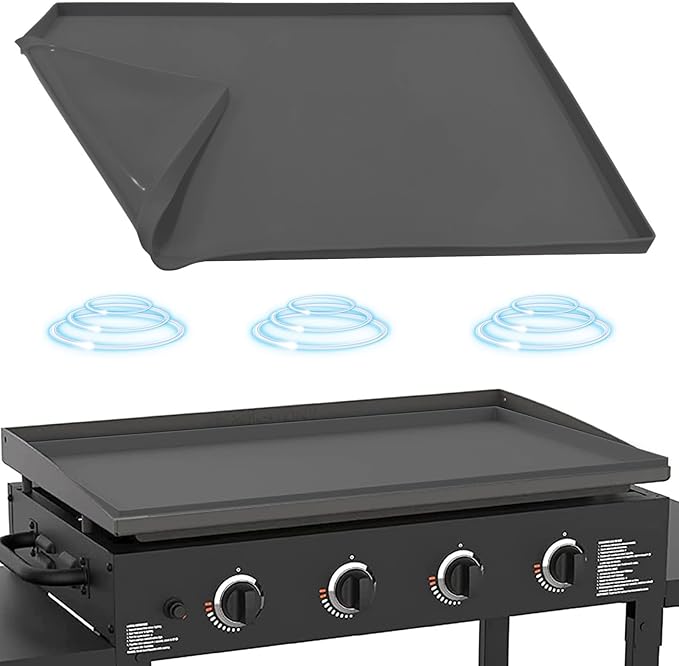 Silicone Griddle Mat for Blackstone 36 Inch Griddle, Heavy Duty Food Grade Silicone Griddle Cover, Griddle Accessories for Blackstone Grill, All Season Protective Cover (Gray)