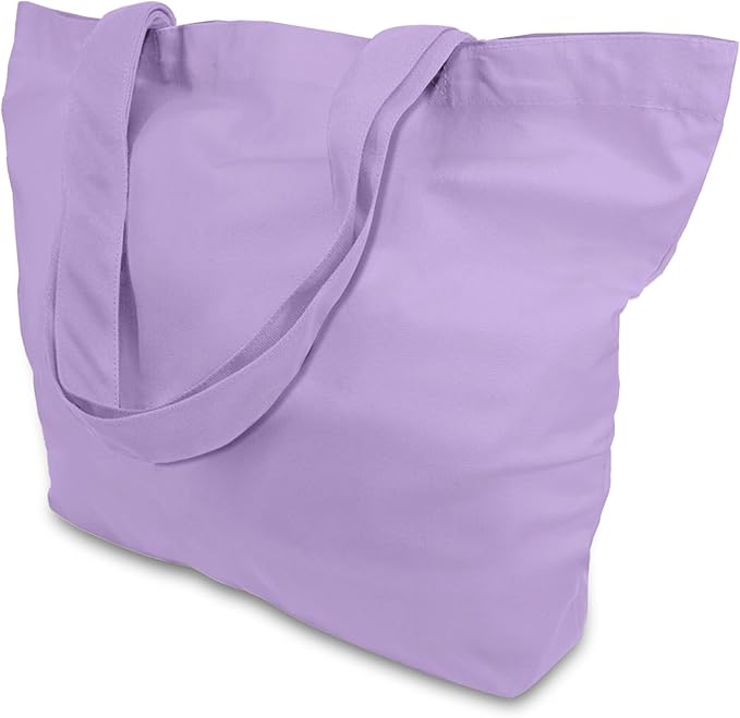 TOPDesign 3-Pack Super Strong Large 12oz Cotton Canvas Tote Bags, Reusable Grocery Shopping Cloth Bags, Fashionable Two-Tone Totes for Crafts, DIY Your Creative Designs